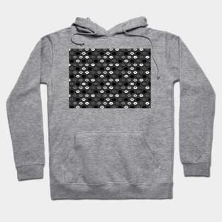 Lips Black Pattern Hoodie